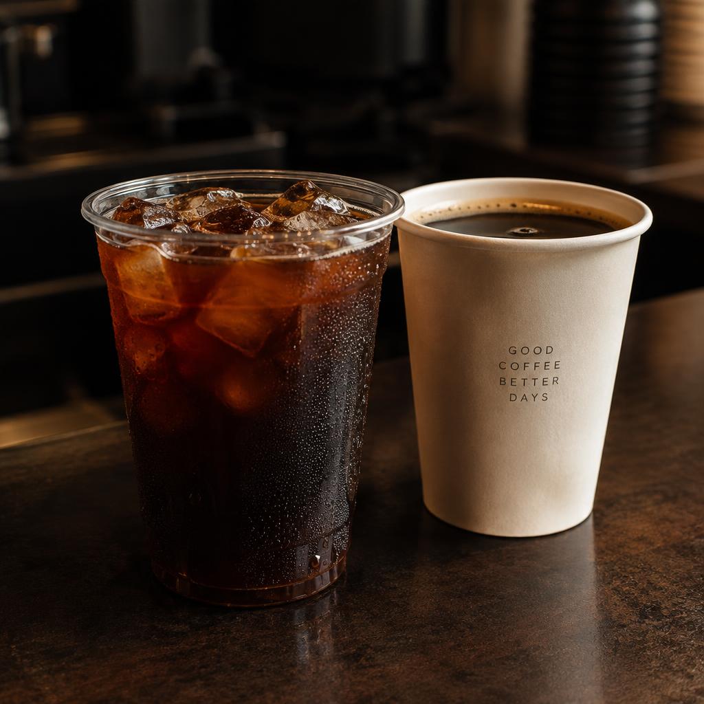 Iced cold brew and espresso drinks